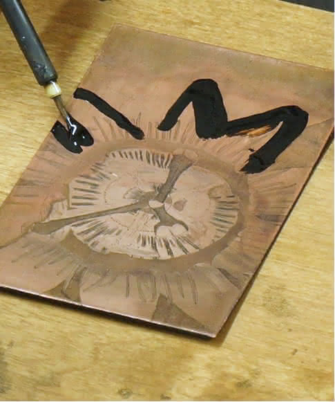 アクアチントの様子