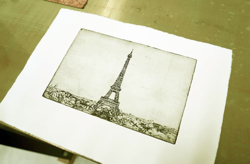 体験者の銅版画作品