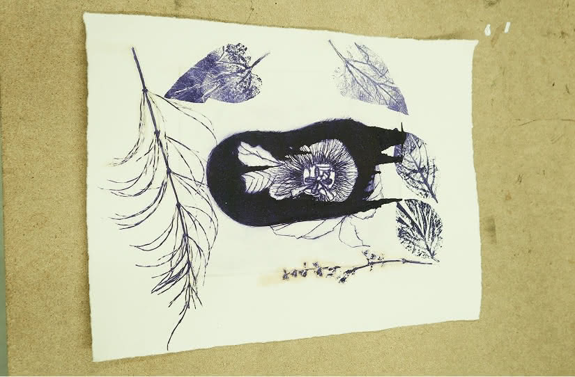 体験者の銅版画作品